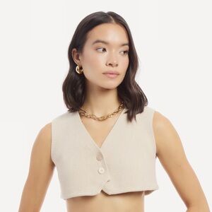 Wyld Blue cropped knit vest